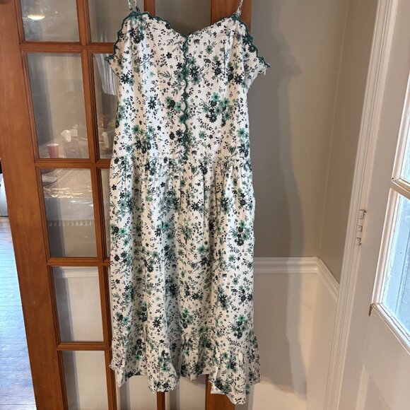 Anthropologie Sleeveless Drop-Waist Midi Dress SZ: XL - Picture 1 of 16
